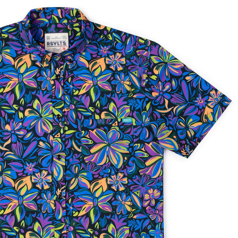 RSVLTS Ultraviolet KUNUFLEX Short Sleeve Shirt in Purple — detail 2