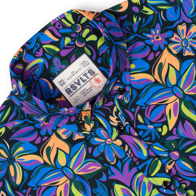 RSVLTS Ultraviolet KUNUFLEX Short Sleeve Shirt in Purple — detail 7