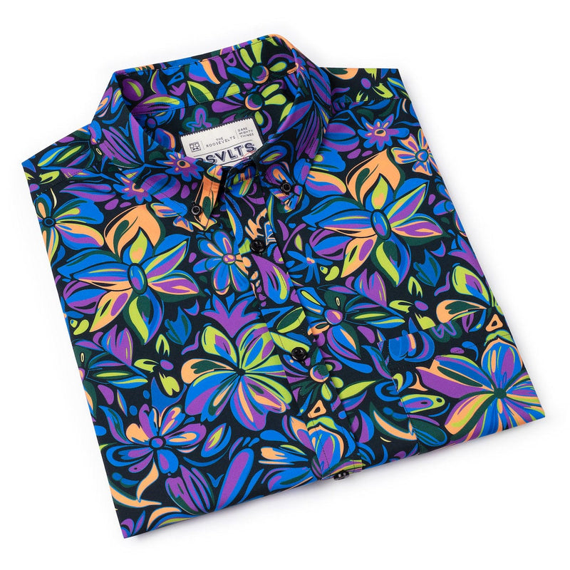 RSVLTS Ultraviolet KUNUFLEX Short Sleeve Shirt in Purple — detail 9