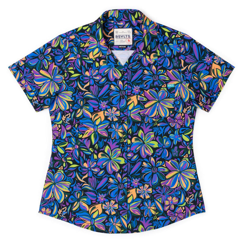 RSVLTS Ultraviolet Women's KUNUFLEX Short Sleeve Shirt in Purple — detail 2