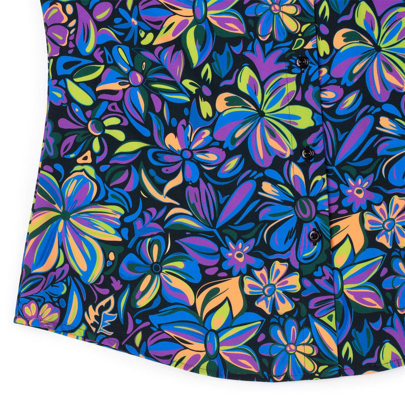 RSVLTS Ultraviolet Women's KUNUFLEX Short Sleeve Shirt in Purple — detail 7