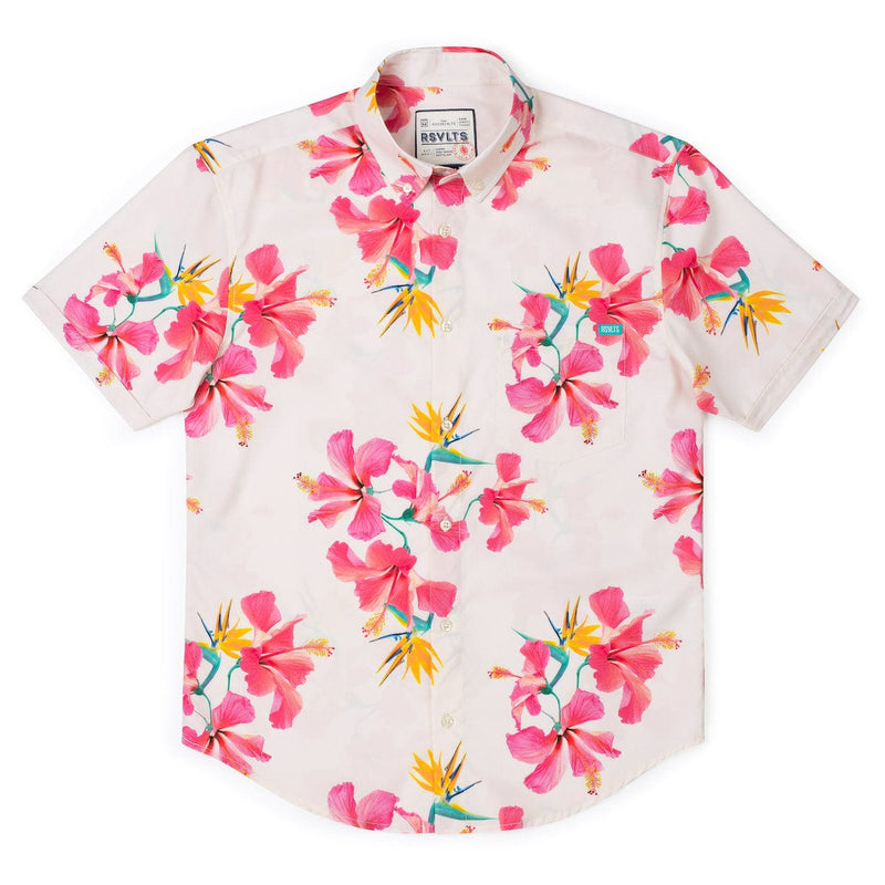 RSVLTS Sunbird KUNUFLEX Short Sleeve Shirt in Pink — detail 5