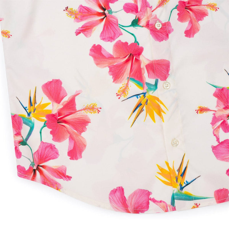 RSVLTS Sunbird KUNUFLEX Short Sleeve Shirt in Pink — detail 7