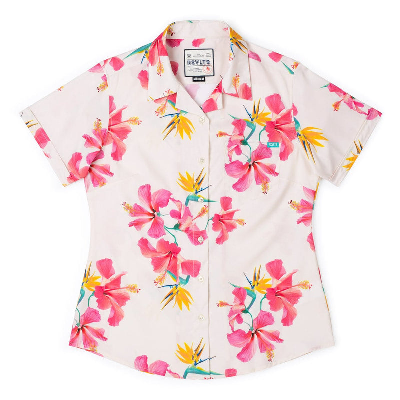 RSVLTS Sunbird Women's KUNUFLEX Short Sleeve Shirt in Pink — detail 2