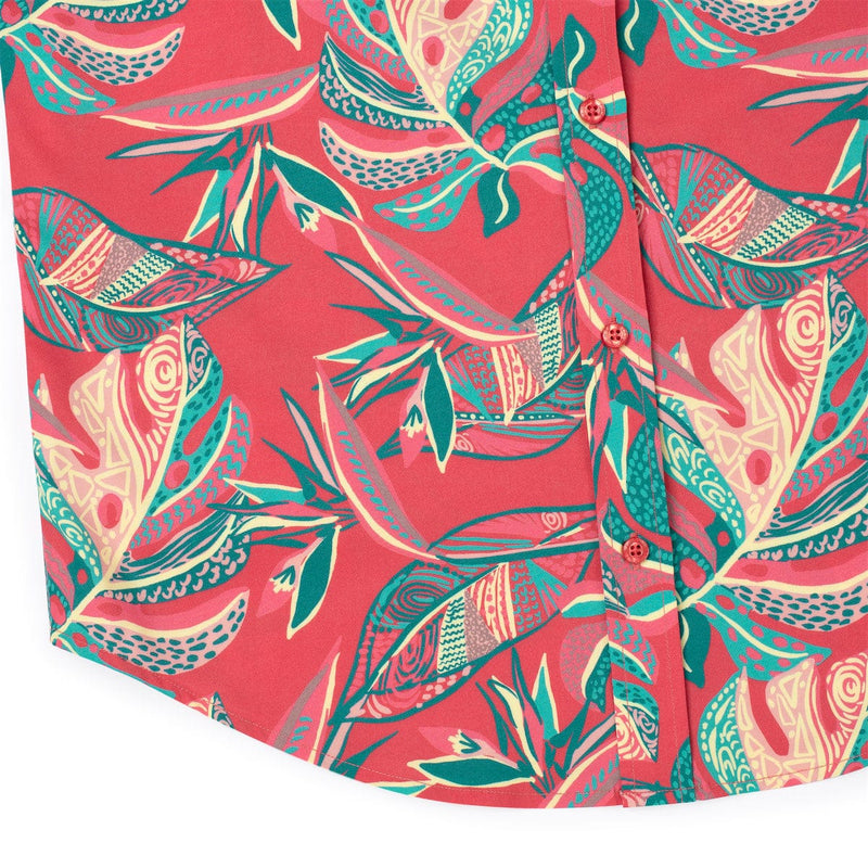 RSVLTS Tapalms KUNUFLEX Short Sleeve Shirt in Red — detail 8