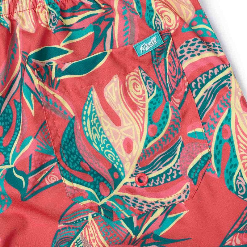 RSVLTS Tapalms Hybrid Shorts in Red — detail 2