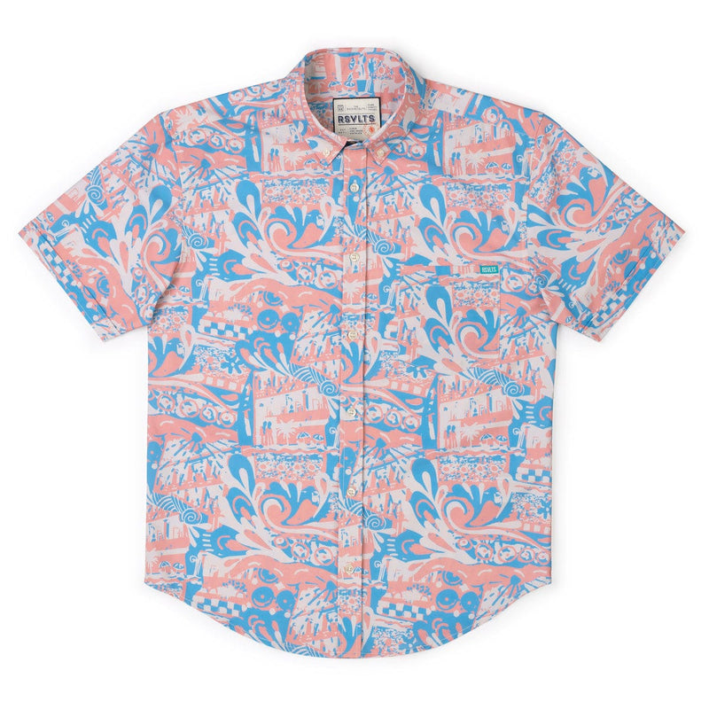 RSVLTS Positano KUNUFLEX Short Sleeve Shirt in Blue — detail 6