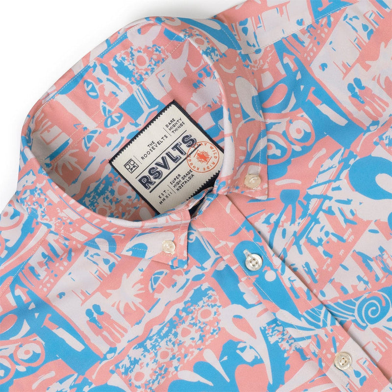 RSVLTS Positano KUNUFLEX Short Sleeve Shirt in Blue — detail 7