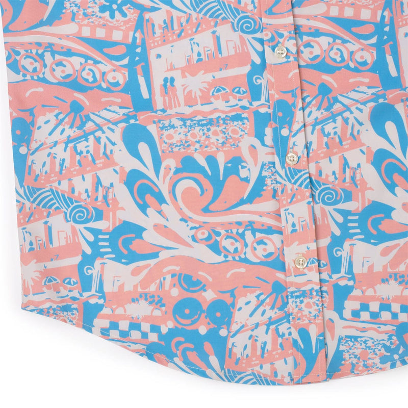 RSVLTS Positano KUNUFLEX Short Sleeve Shirt in Blue — detail 8