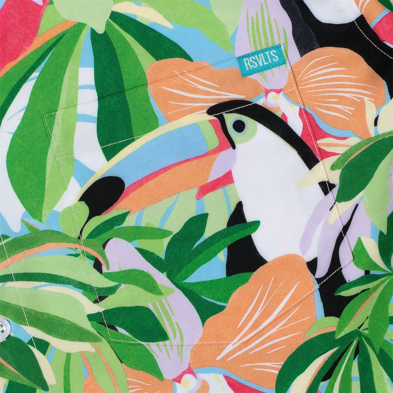 RSVLTS Toucan Do It KUNUFLEX Short Sleeve Shirt in Green — detail 5