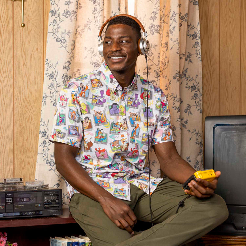 RSVLTS Don't Touch That Dial KUNUFLEX Short Sleeve Shirt in Multicolor — detail 2