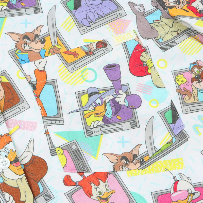 RSVLTS Don't Touch That Dial KUNUFLEX Short Sleeve Shirt in Multicolor — detail 3