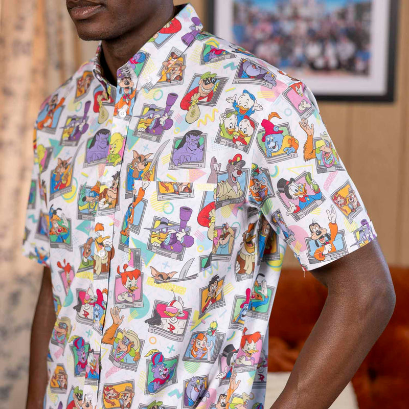 RSVLTS Don't Touch That Dial KUNUFLEX Short Sleeve Shirt in Multicolor — detail 4