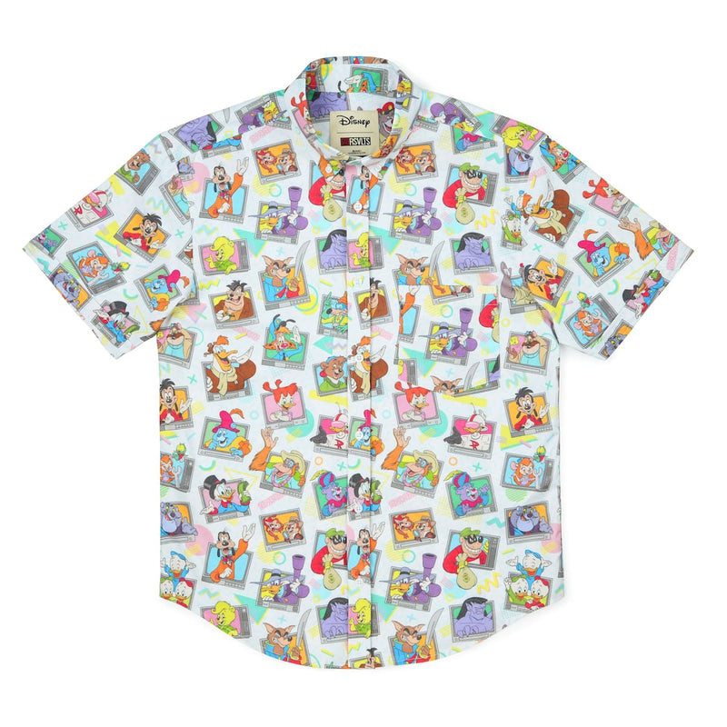 RSVLTS Don't Touch That Dial KUNUFLEX Short Sleeve Shirt in Multicolor — detail 5