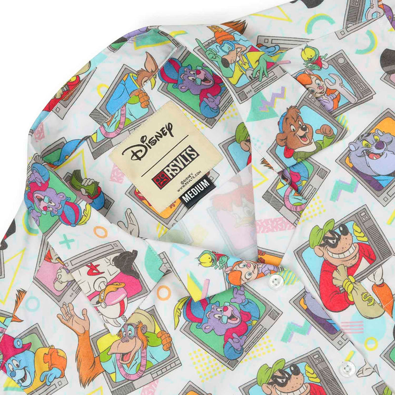 RSVLTS Don't Touch That Dial Women's KUNUFLEX Short Sleeve Shirt in Multicolor — detail 6