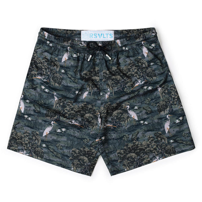 RSVLTS Born On the Bayou Hybrid Shorts in Green — detail 2