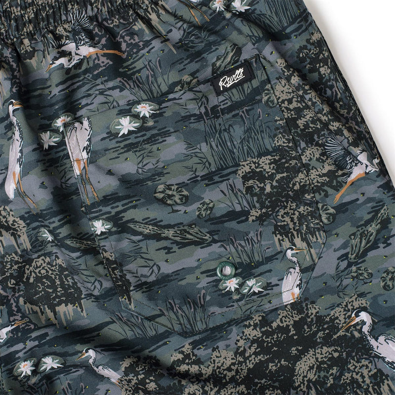 RSVLTS Born On the Bayou Hybrid Shorts in Green — detail 3