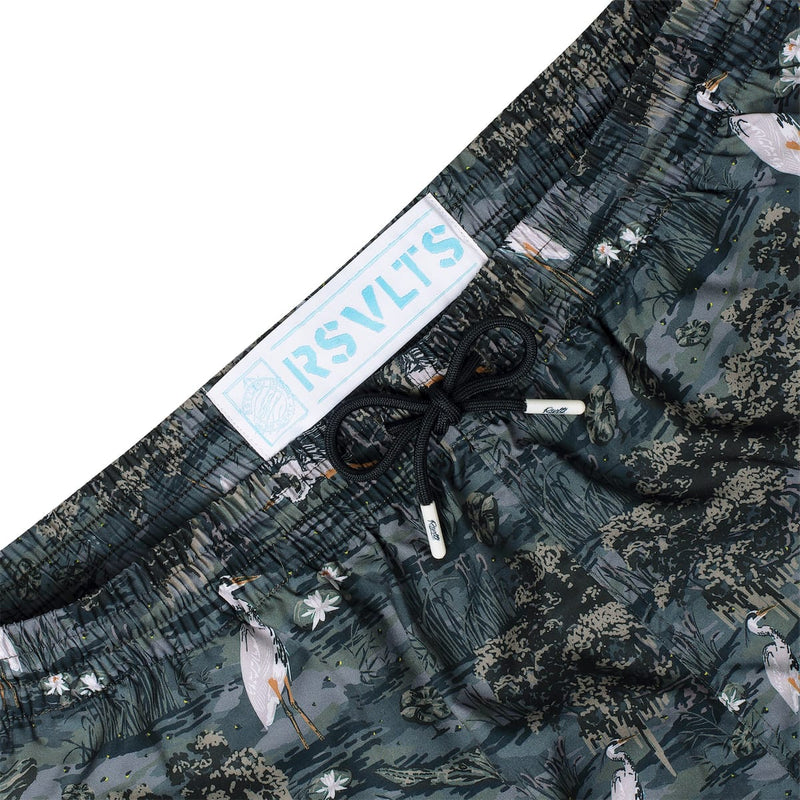 RSVLTS Born On the Bayou Hybrid Shorts in Green — detail 4