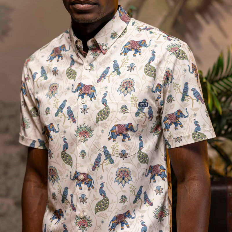 RSVLTS The Spirit of India KUNUFLEX Short Sleeve Shirt — front view
