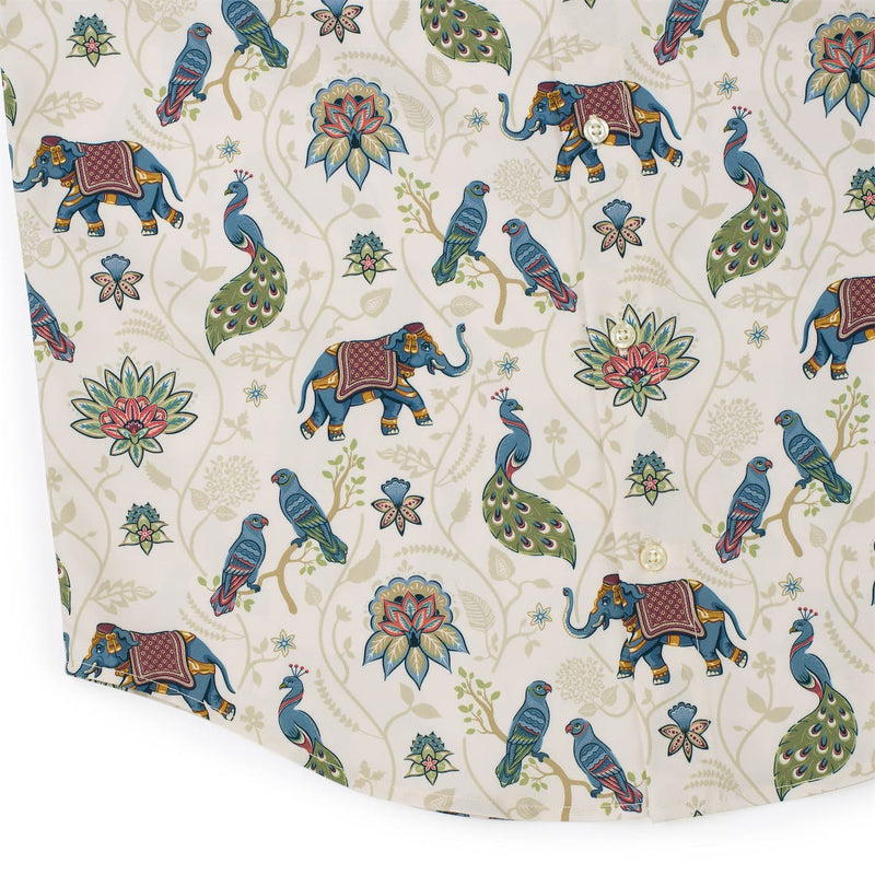 RSVLTS The Spirit of India KUNUFLEX Short Sleeve Shirt in Neutral — detail 7
