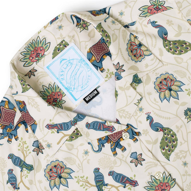 RSVLTS The Spirit of India Women's KUNUFLEX Short Sleeve Shirt in Neutral — detail 3