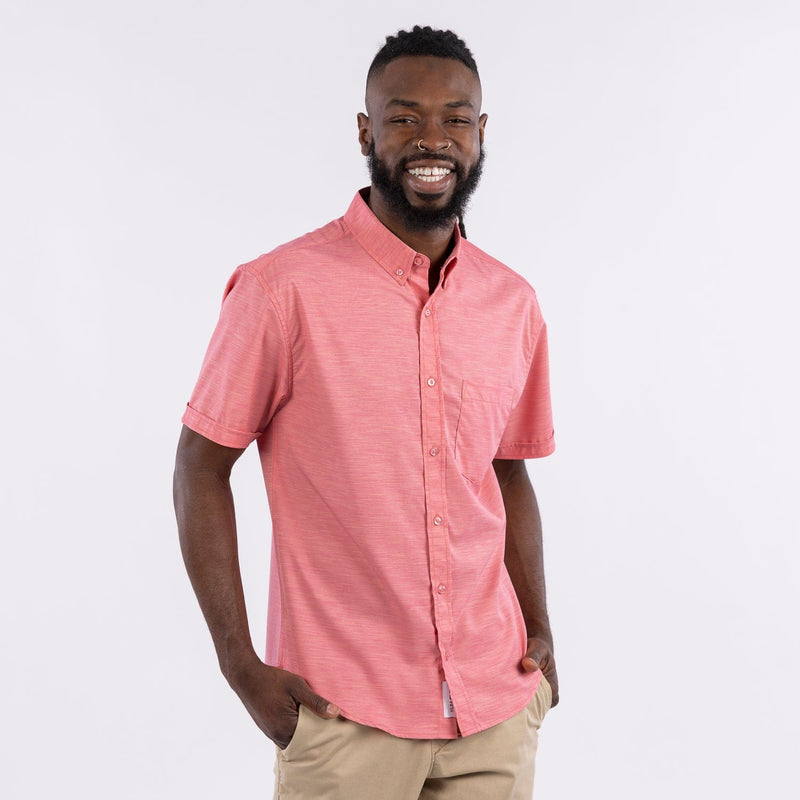 RSVLTS Sorbet KUNUFLEX Short Sleeve Shirt in Pink — detail 3
