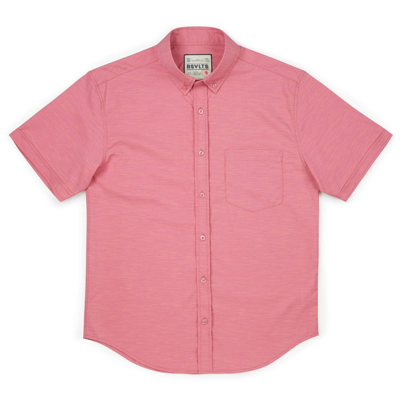RSVLTS Sorbet KUNUFLEX Short Sleeve Shirt in Pink — detail 6