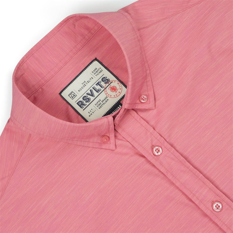 RSVLTS Sorbet KUNUFLEX Short Sleeve Shirt in Pink — detail 7