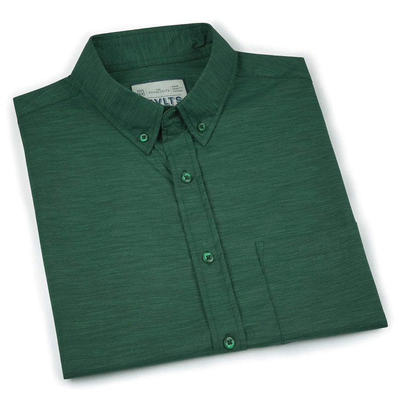 RSVLTS Evergreen KUNUFLEX Short Sleeve Shirt in Green — detail 9
