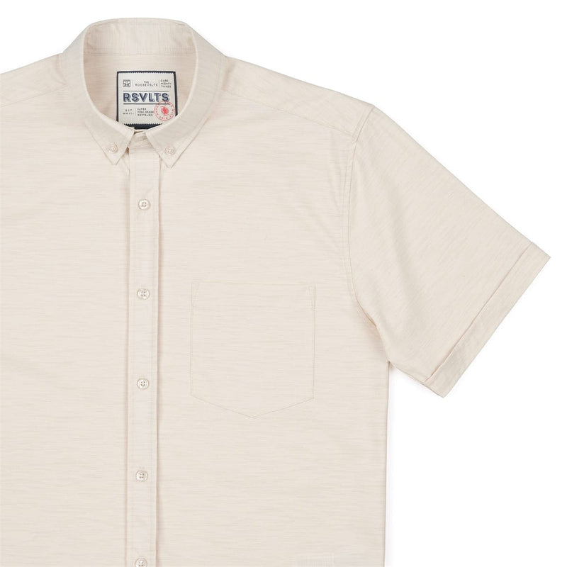 RSVLTS Cannoli KUNUFLEX Short Sleeve Shirt in Neutral — detail 2