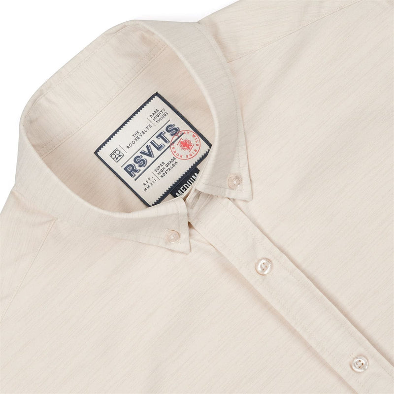 RSVLTS Cannoli KUNUFLEX Short Sleeve Shirt in Neutral — detail 7