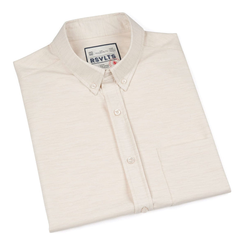RSVLTS Cannoli KUNUFLEX Short Sleeve Shirt in Neutral — detail 9