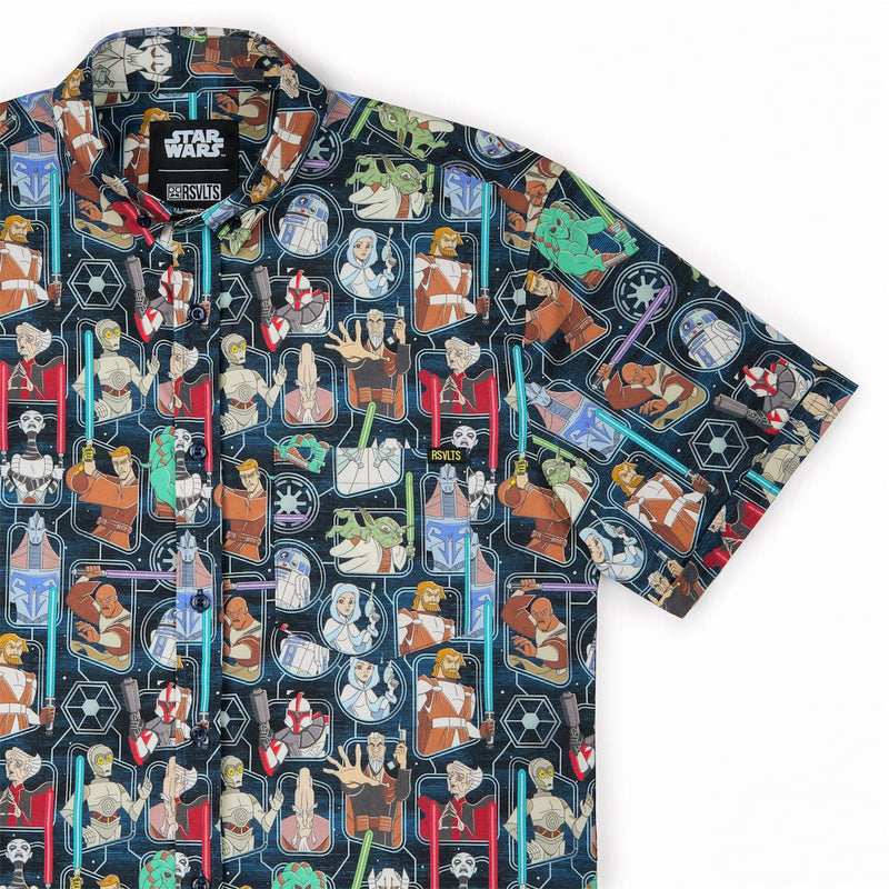 RSVLTS Clone Wars Crew KUNUFLEX Short Sleeve Shirt in Multicolor — front view