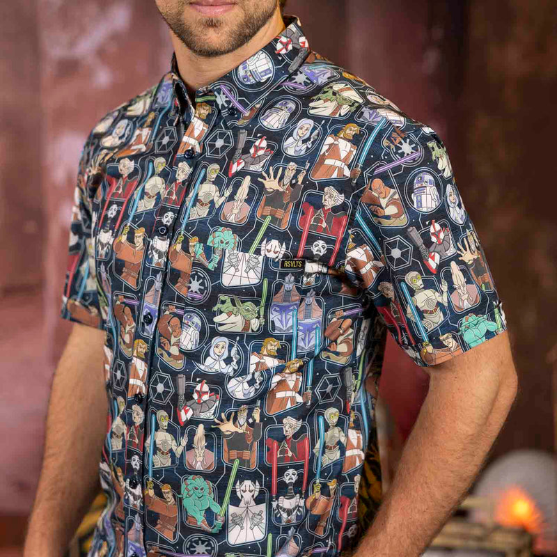 RSVLTS Clone Wars Crew KUNUFLEX Short Sleeve Shirt in Multicolor — detail 3