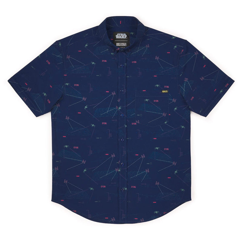 RSVLTS Starcade KUNUFLEX Short Sleeve Shirt in Blue — detail 3