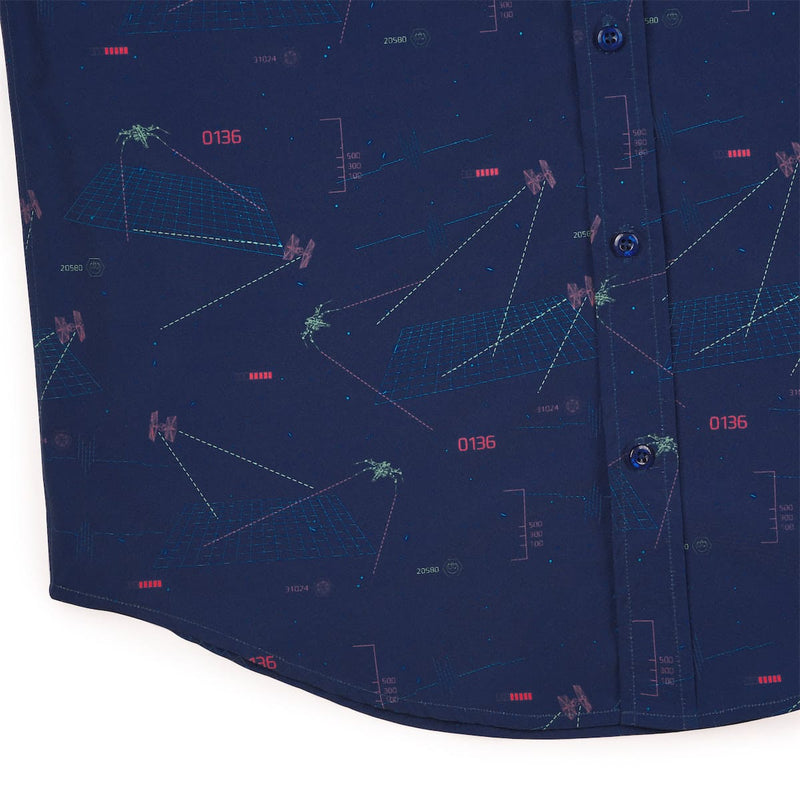 RSVLTS Starcade KUNUFLEX Short Sleeve Shirt in Blue — detail 4