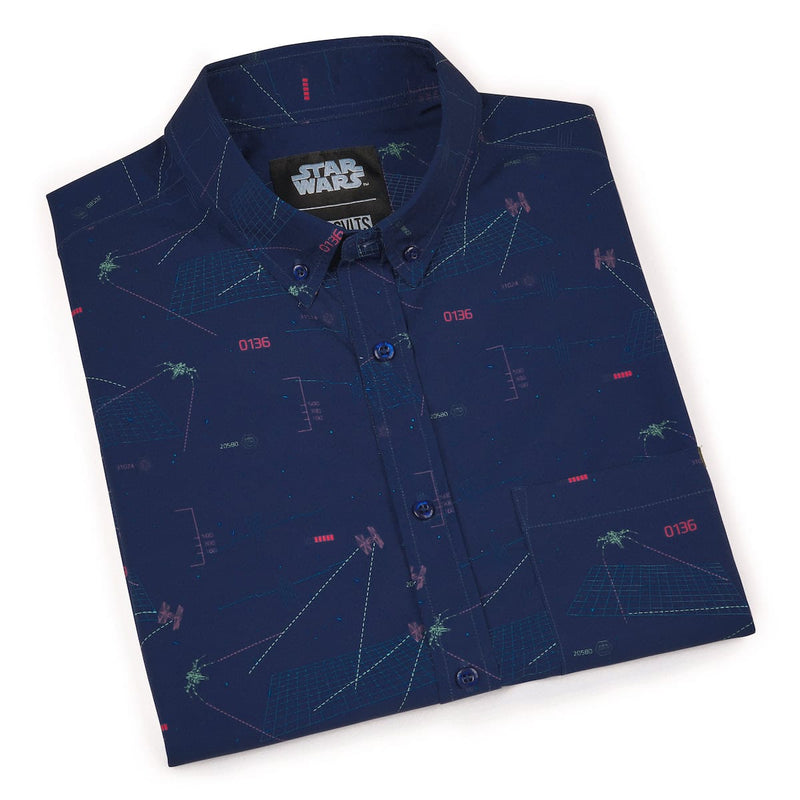 RSVLTS Starcade KUNUFLEX Short Sleeve Shirt in Blue — detail 5