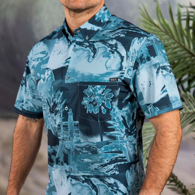 RSVLTS RSVLTS Surf House KUNUFLEX Short Sleeve Shirt — front view
