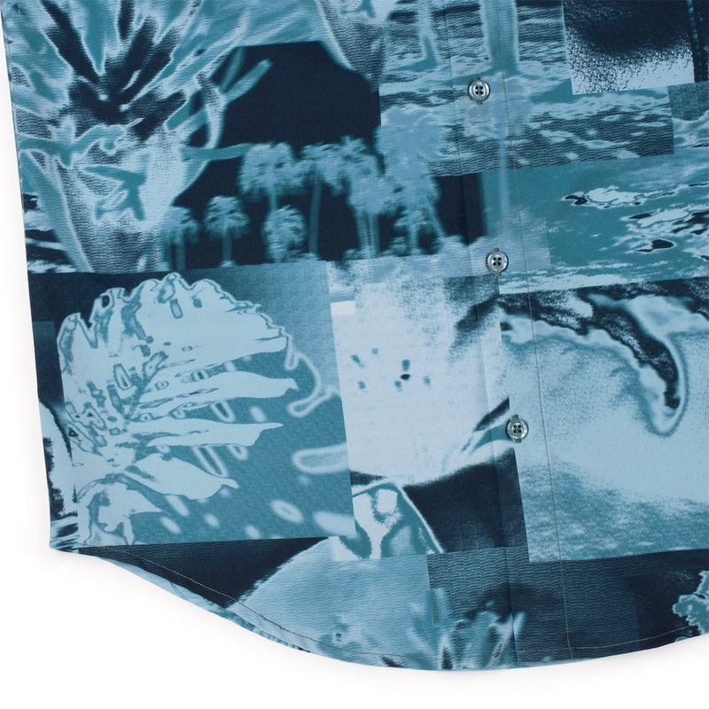 RSVLTS RSVLTS Surf House KUNUFLEX Short Sleeve Shirt in Blue — detail 7