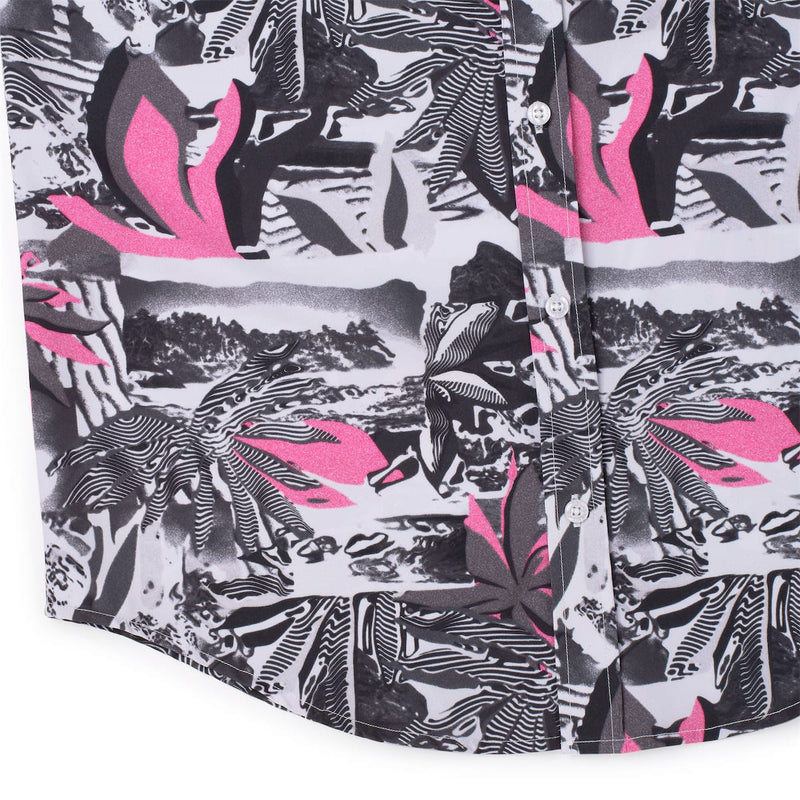 RSVLTS Totally Glitchin' KUNUFLEX Short Sleeve Shirt in Black — detail 7