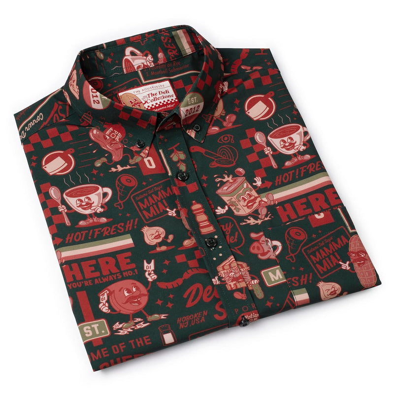 RSVLTS Let's All Go to the Deli KUNUFLEX Short Sleeve Shirt in Black — detail 8