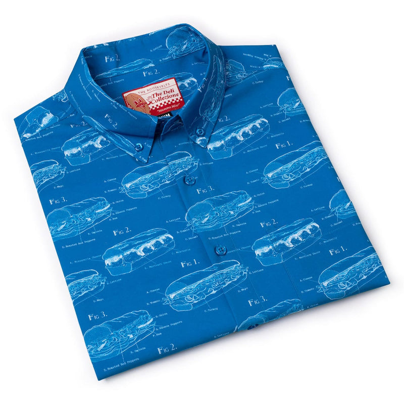RSVLTS Sub Schematics KUNUFLEX Short Sleeve Shirt in Blue — detail 8