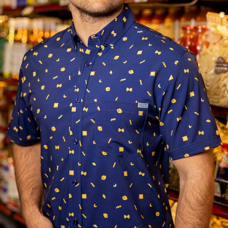 RSVLTS Pasta La Vista KUNUFLEX Short Sleeve Shirt — front view