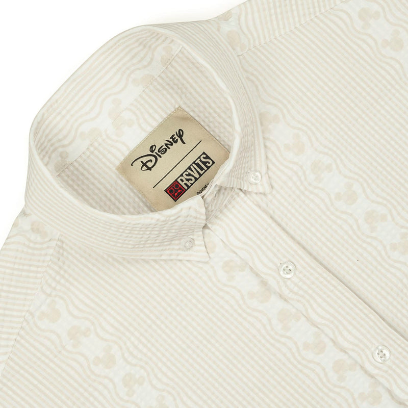 RSVLTS Boardwalk Mickeys Stretch Seersucker Short Sleeve Shirt — detail 3