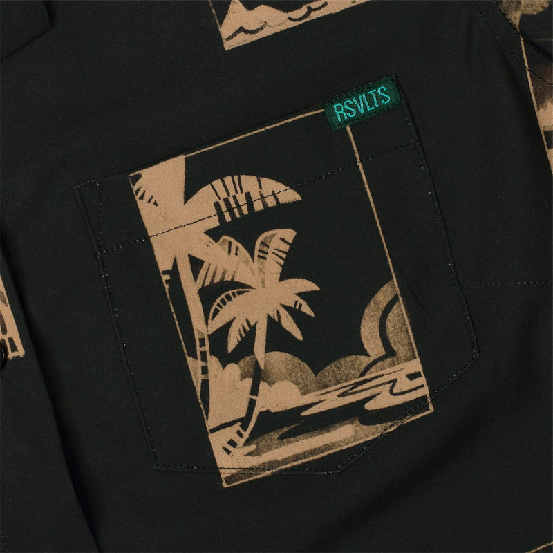 RSVLTS Golden Hour Women's KUNUFLEX Short Sleeve Shirt in Black — detail 4