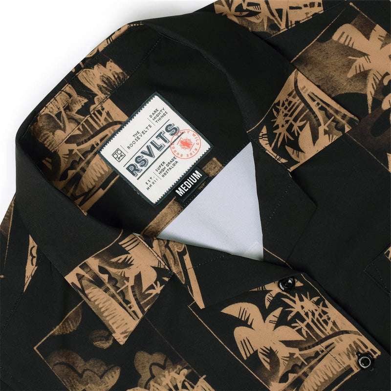 RSVLTS Golden Hour Women's KUNUFLEX Short Sleeve Shirt in Black — detail 6