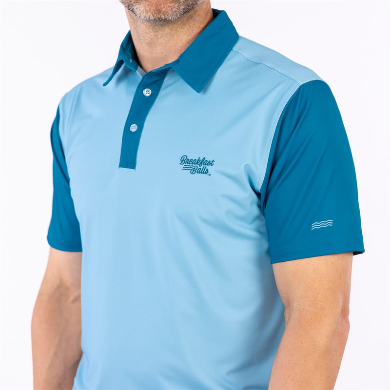 RSVLTS Bluegrass Birdie All-Day Polo in Blue — front view