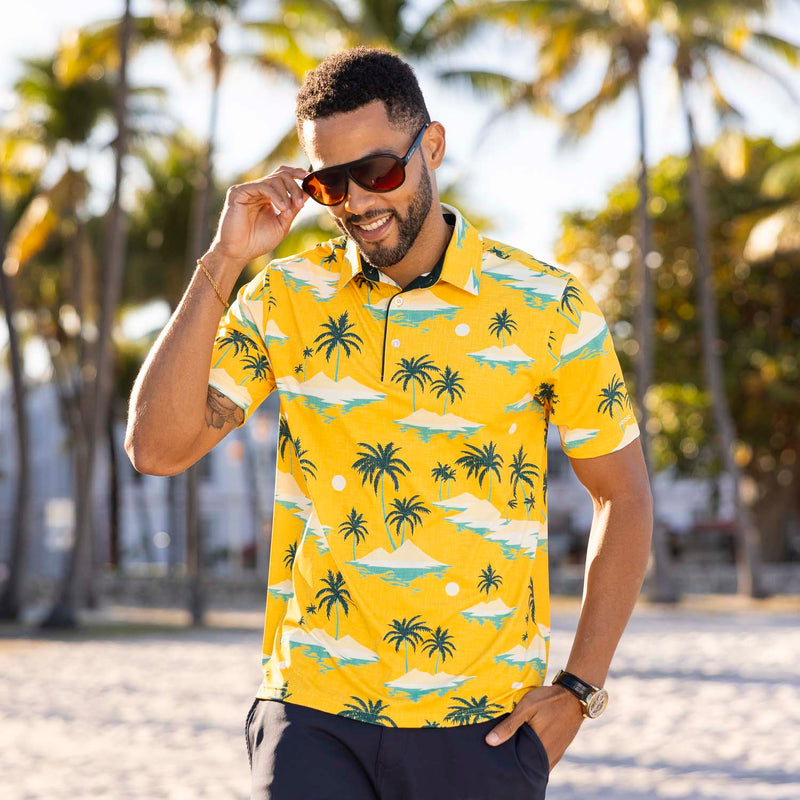 RSVLTS The Stuntman All-Day Polo in Yellow — detail 3