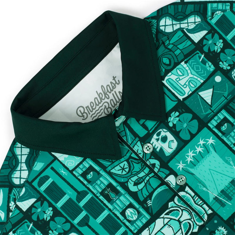 RSVLTS Tiki All-Day Polo in Green — detail 6