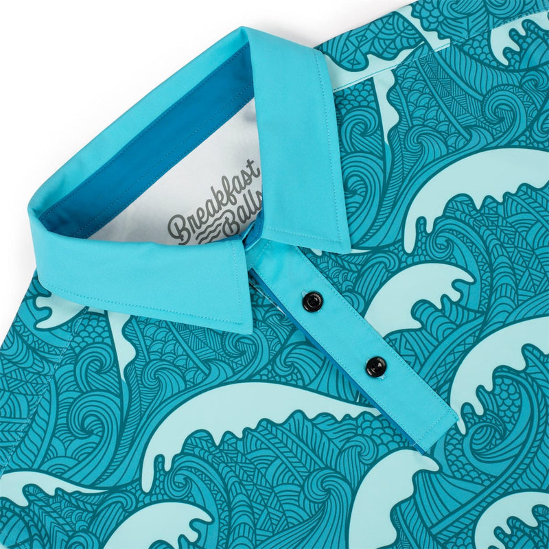 RSVLTS Samoa Waves (Teal) All-Day Polo in Blue — detail 6